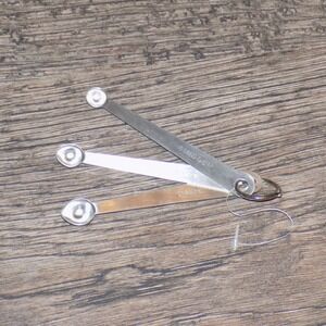 Set 3 Smidgen Pinch Dash Measuring Spoons Small Tiny Spices Herbs Cooking